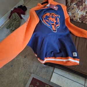 A Chicago Bears sweatshirt with the hoodie